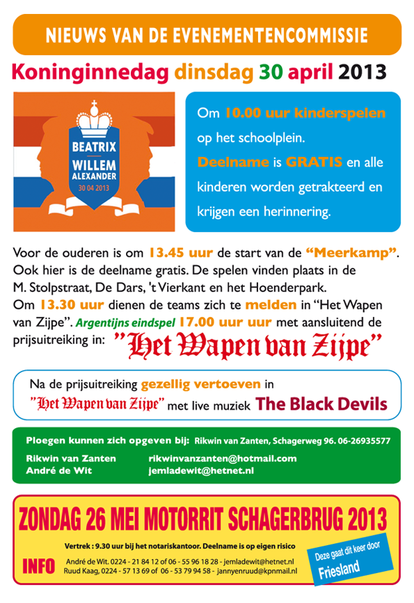 Flyer koninginnedag 2013