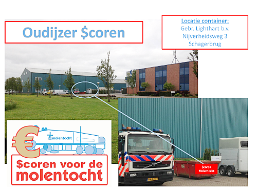 Oud ijzer voor $coren voor Molentocht