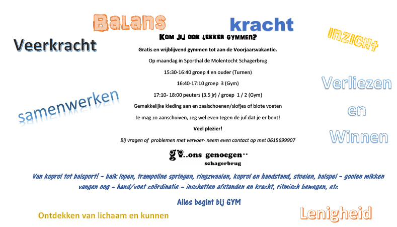 Kom jij ook lekker gymmen bij Ons Genoegen